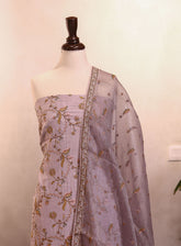 Moin Block Embroidered Raw Silk 3 Piece Unstitched Suit MBLK25ERS MD-1423